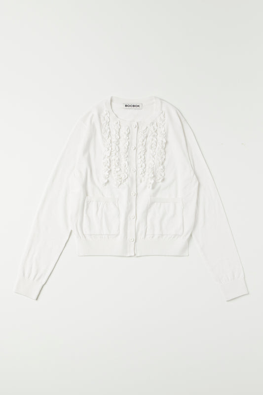 spring frill-frill cardigan
