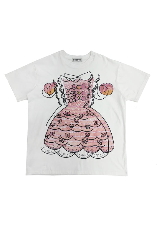 peach gongju oversized  T-shirt