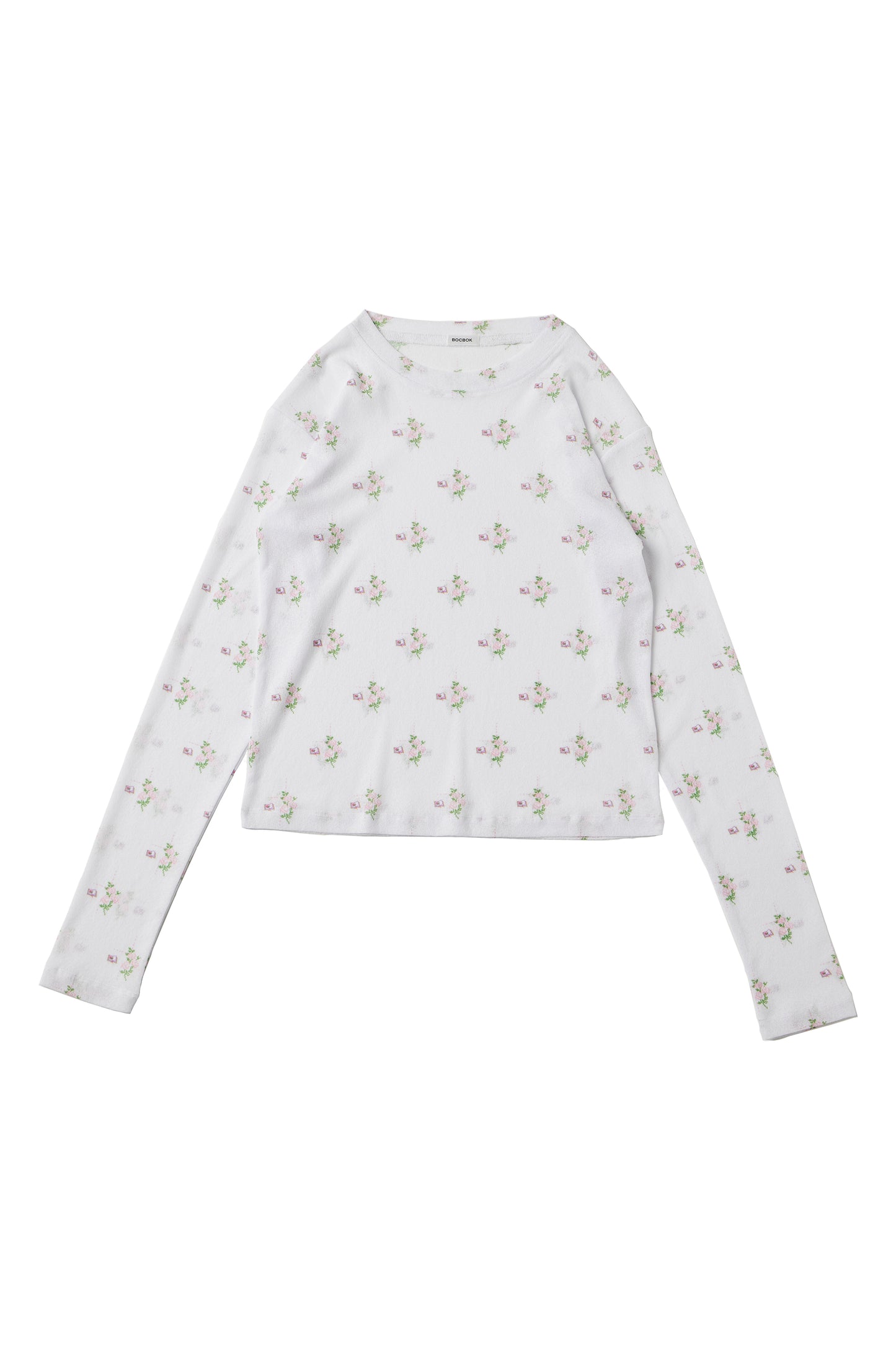 floral graphic jersey top