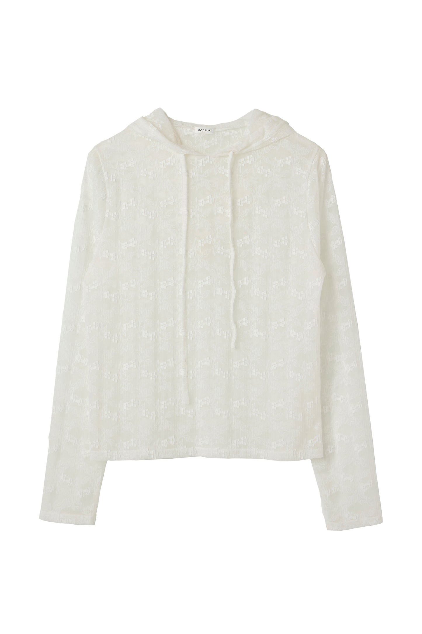 lace hooded blouse