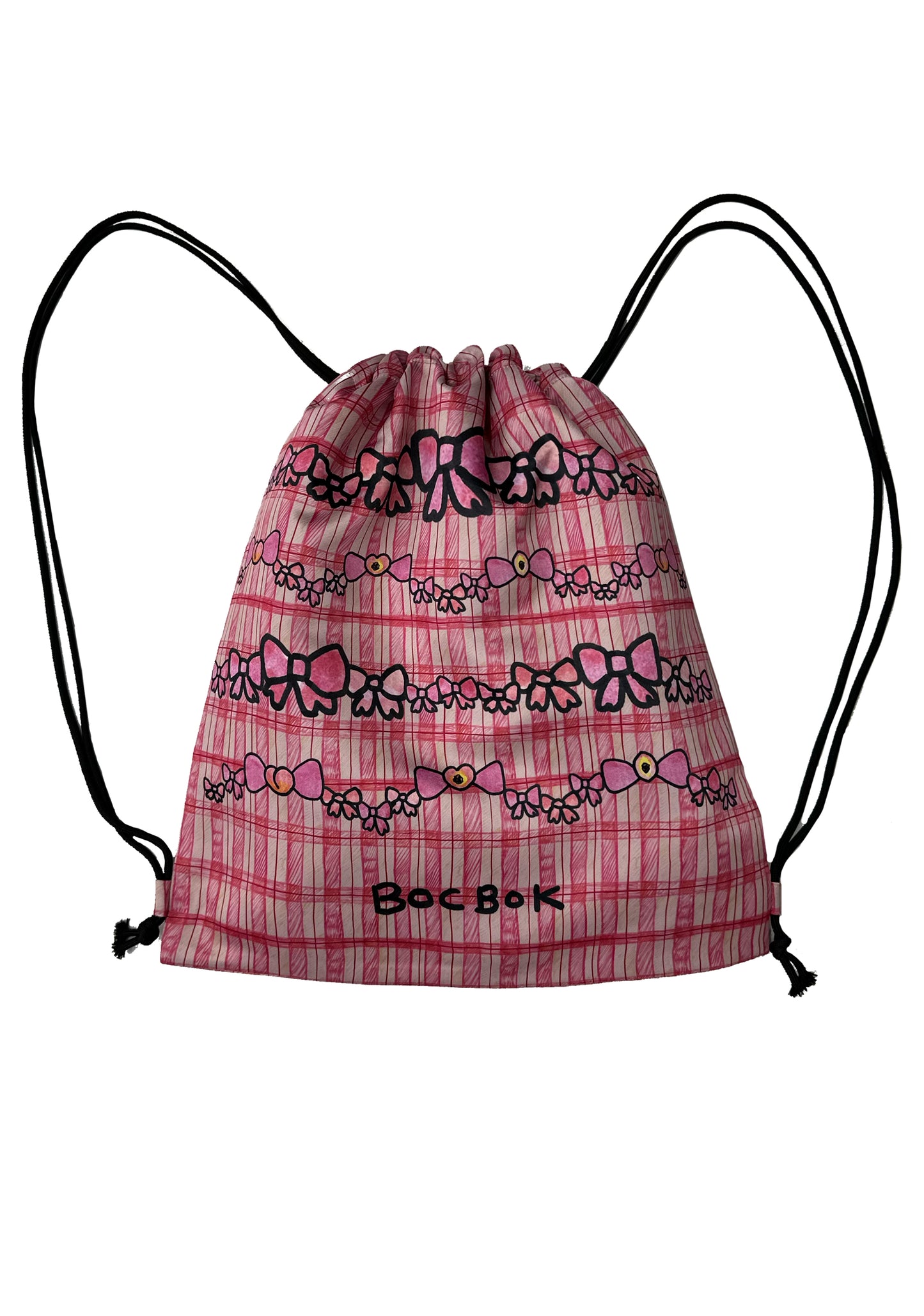 mimichan ribbon drawstring bag