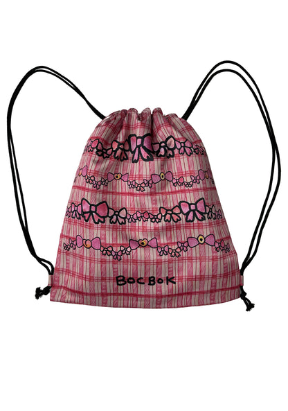 mimichan ribbon drawstring bag