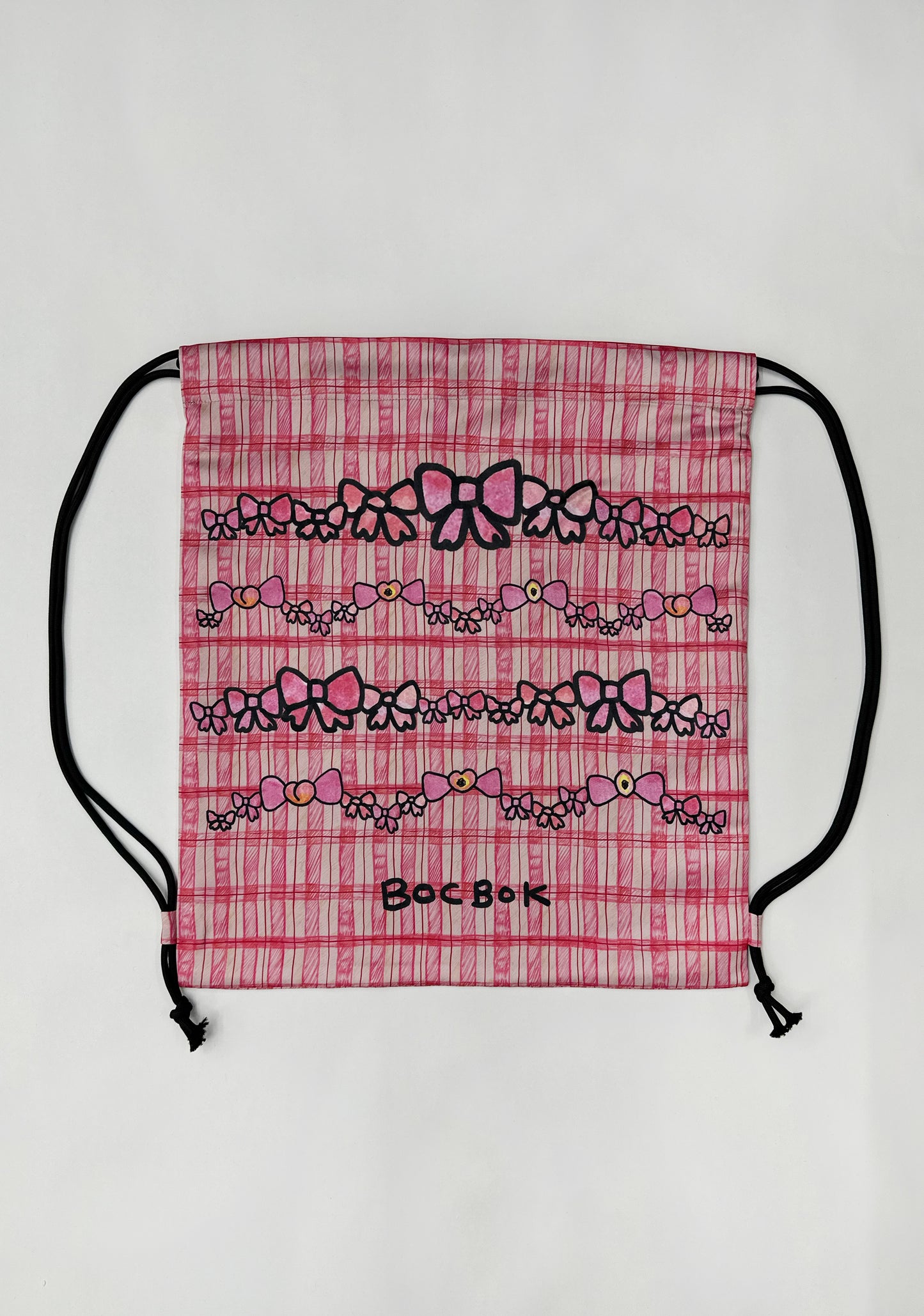 mimichan ribbon drawstring bag