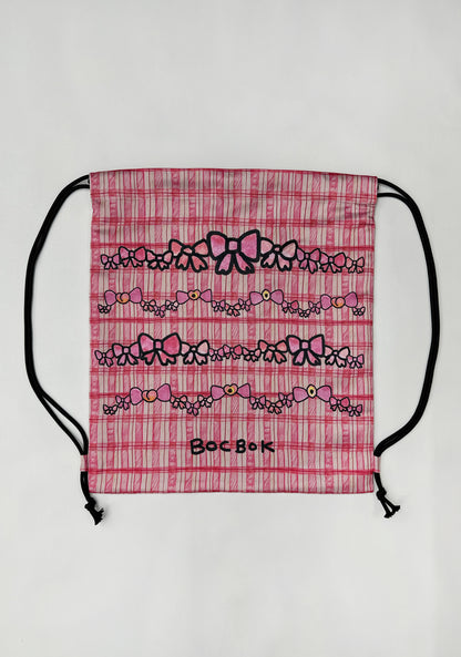 mimichan ribbon drawstring bag