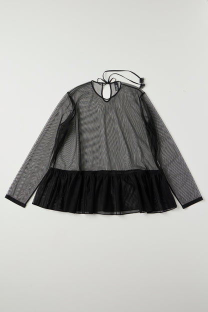 petal shirring blouse