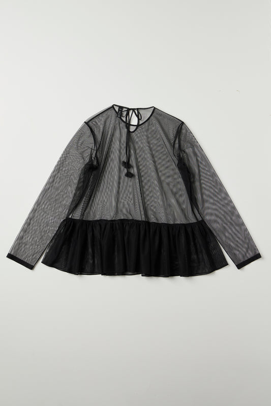 petal shirring blouse