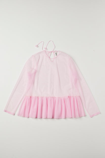 petal shirring blouse