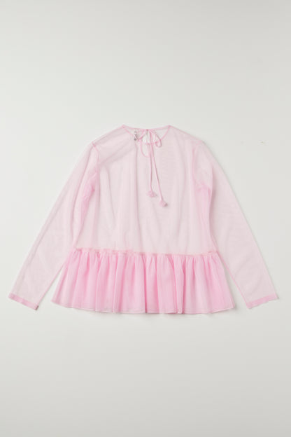 petal shirring blouse