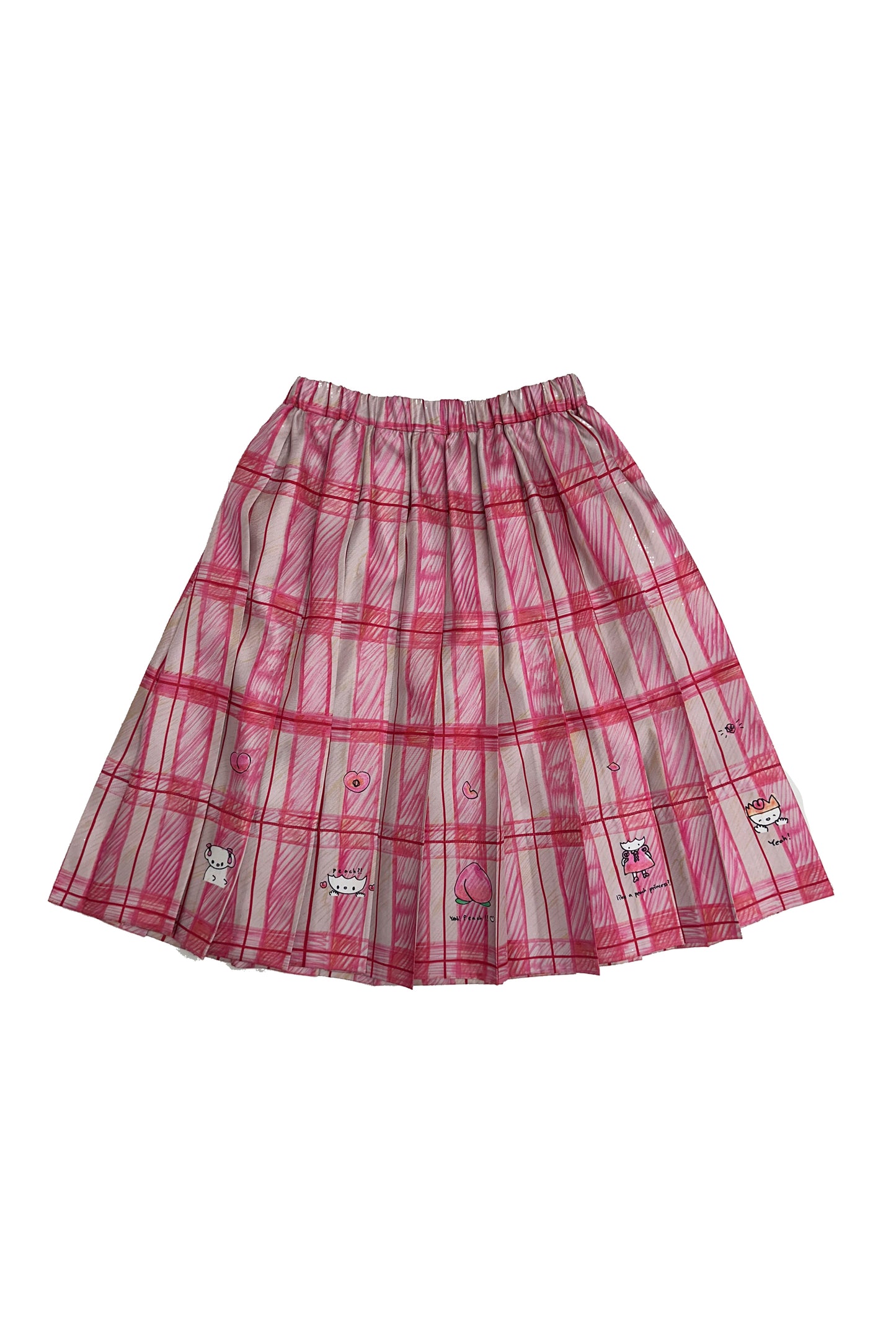 dreaming peach pleats skirt