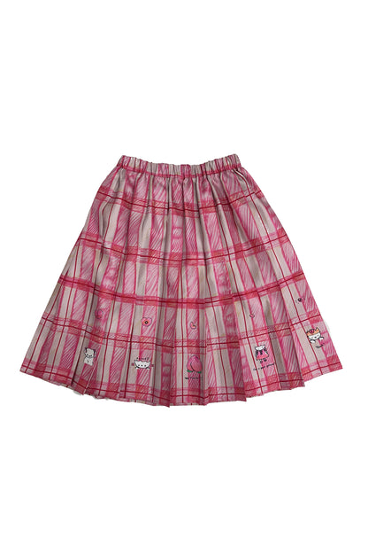 dreaming peach pleats skirt