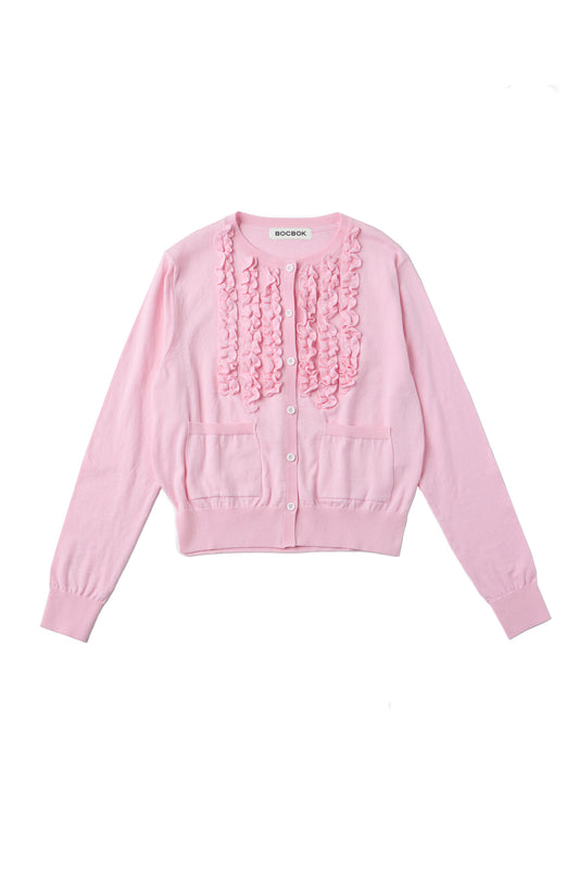 spring frill-frill cardigan