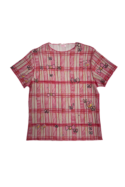 peach planet wrinkle T-shirt　