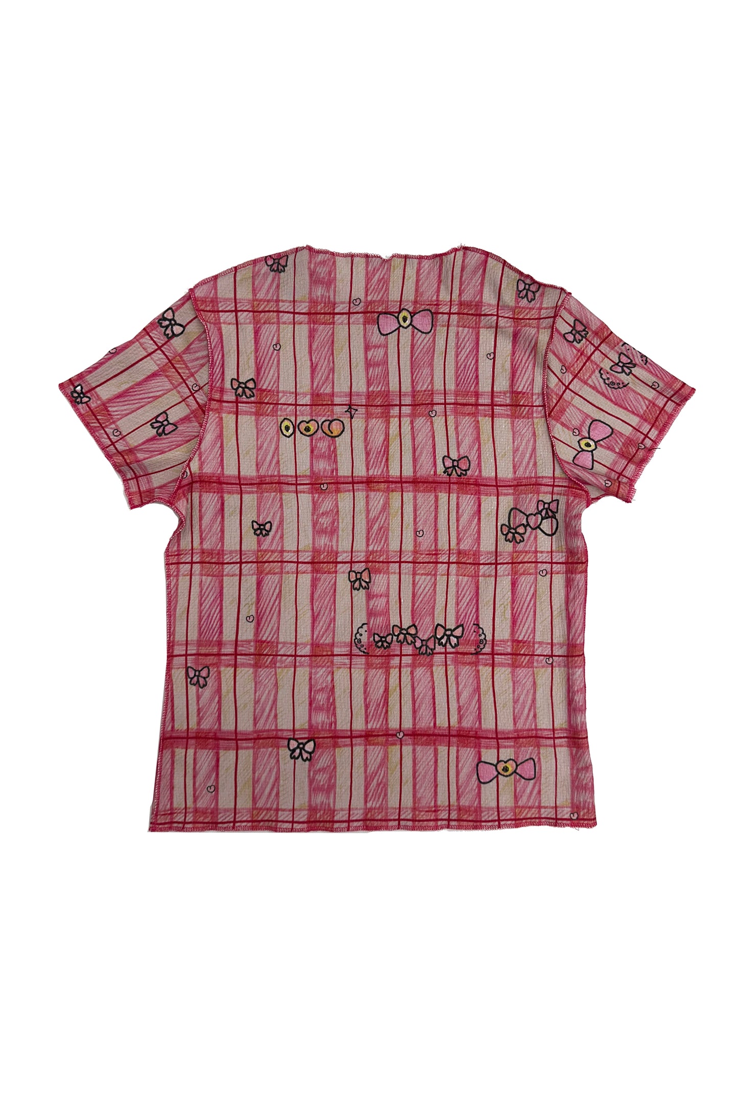 peach planet wrinkle T-shirt　