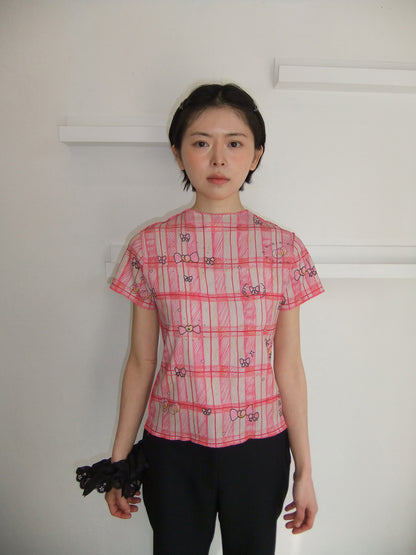 peach planet wrinkle T-shirt　